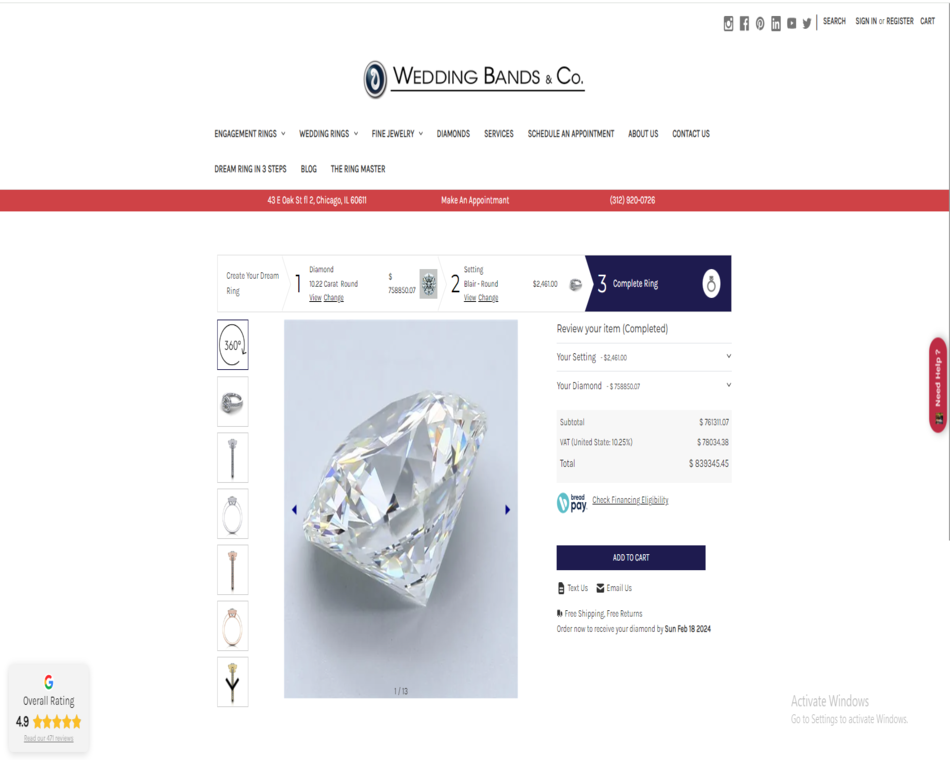 bread pay custom integration ring builder bigcommerce