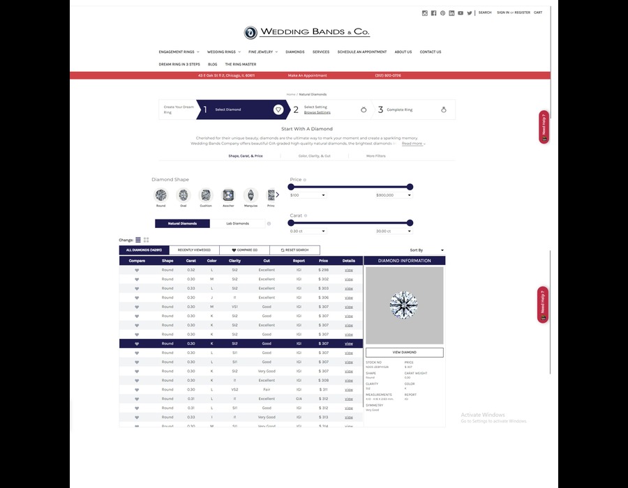 loose diamonds search bigcommerce